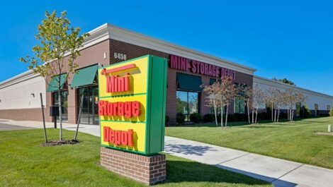 Sign to Mini Storage Depot in Allendale.