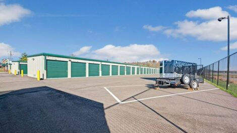 Outdoor self storage and parking at Mini Storage Depot on Tylersville Road.