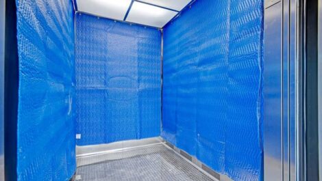 Inside the elevator at Mini Storage Depot in Maryville, Tennessee.