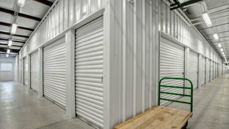 Hallway inside of Mini Storage Depot on Walker Avenue.