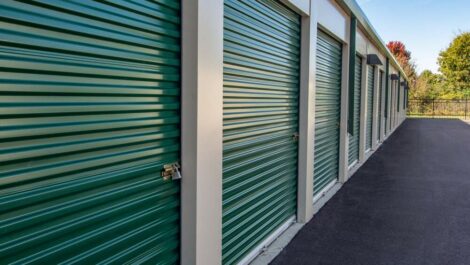 Drive-up storage units.