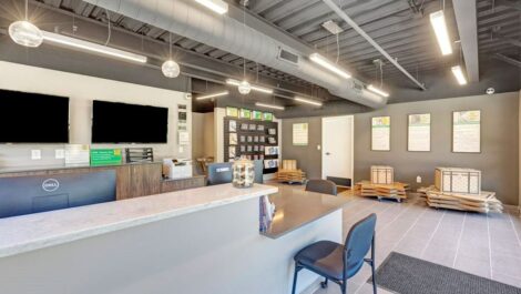 Office and merchandise at Mini Storage Depot off Fort Mill Highway.