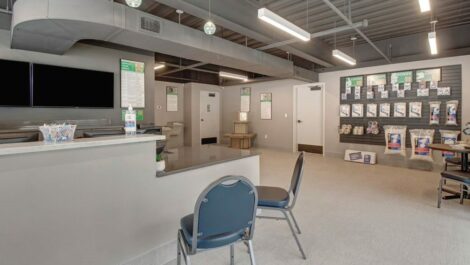 Office and merchandise at Mini Storage Depot in Chattanooga, TN.
