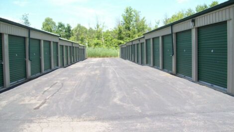 Drive up units at Mini Storage Depot in Michigan City.
