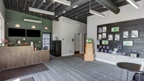Office with supplies at Mini Storage Depot in Goshen, IN.