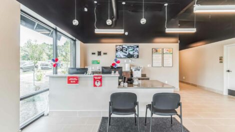 Indoor office at Mini Storage Depot on Concord Pkwy.