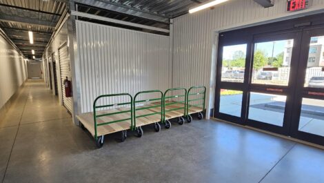 Doors and dollies at Mini Storage Depot.