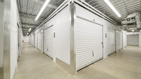 Hallway of indoor storage at Mini Storage Depot Sugarloaf.